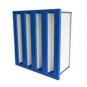 Buy cheap Polypropylene And Fiberglass Material H13 H14 V-bank HEPA Air Filter from wholesalers