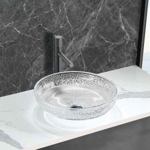 Buy cheap 12mm Thickness Smooth Finish Glass Vessel Basins Crystal Clear from wholesalers