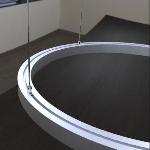 35*35mm Circular LED Profile Strip Extrusion Anodized Aluminium Alloy