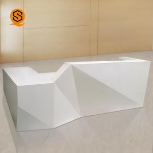Buy cheap High Grade White Solid Surface Salon Hotel Reception Desks from wholesalers