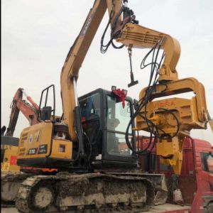 Buy cheap River Canal Hydraulic Pile Driver - Excavator-Mounted & High-Efficiency Piling Performance from wholesalers