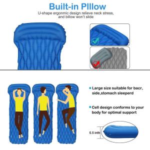 Buy cheap Ultralight Sleeping Pad - Ultra-Compact Camping Sleeping Pad with Pillow Air Sleeping Mattress for a Better Camp(HT1607) from wholesalers