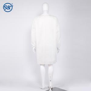 S&J White lab coats jacket coat uniform non-woven polypropylene OEM wholesale