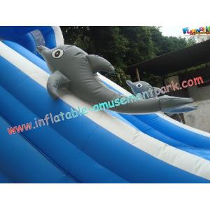 Buy cheap Customised 18 OZ PVC Dolphin Commercial Inflatable Slides For Amusement Parks 8 x 4 x 5M from wholesalers
