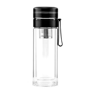 Buy cheap 300ml Reusable Borosilicate Bulk Glass Bottles With Tea Infuser from wholesalers