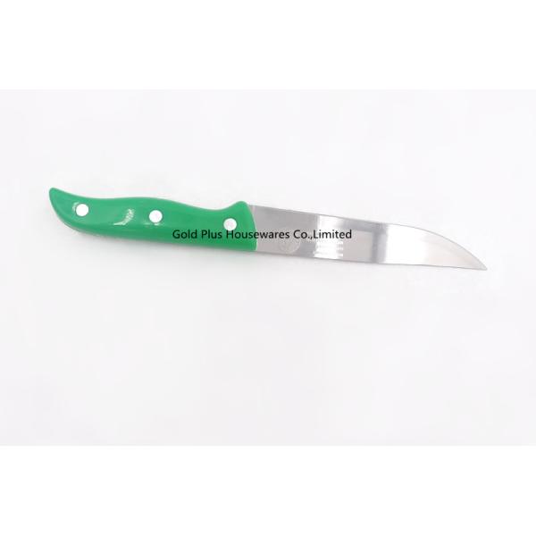 Quality Embossed Pattern Stainless Steel Chopper Knife With Green PP Handle for sale