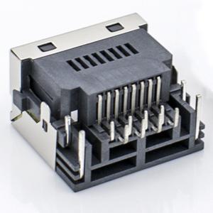 Buy cheap 8p8c rj 45 connector boardcut 5.8mm jack modular right angel through hole with shielded dip type with led from wholesalers