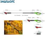 Swansoft 30mm Portable Long Handle Reach Bypass Electric Pruning Shears for