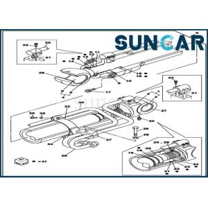 Buy cheap CX210C LC CX210D LC Case LZ010930 Boom Cylinder Repair Kit Hydraulic Service Kit from wholesalers