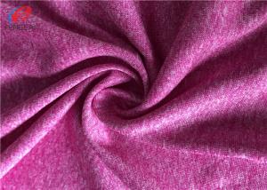 China 150gsm 100% Polyester Weft Knitted Fabric Melange Single Jersey Fabric on sale