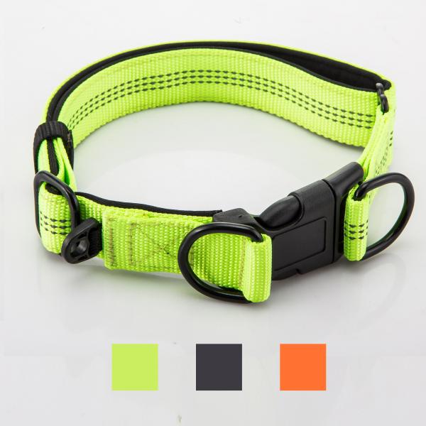 Buy cheap Adjustable Double D Buckles Dog Collar And Leash Set Chain Dog Nylon Lead Reflective from wholesalers