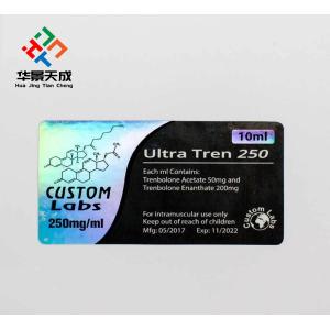 Buy cheap Packaging Boxes Ultra Tren 10Ml Vial Labels With Hologram Effect from wholesalers