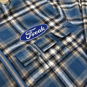 Buy cheap Custom Winter Embroidered Logo Plaid Shirts Zip Up Polo Shirt Oversized Long Sleeve Flannel Shirts For Men from wholesalers