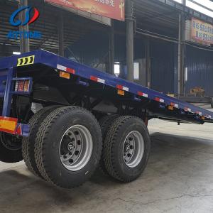 Buy cheap 30-50 Ton 2-Axle Steel Flatbed Semi Trailer for Heavy Machinery from wholesalers