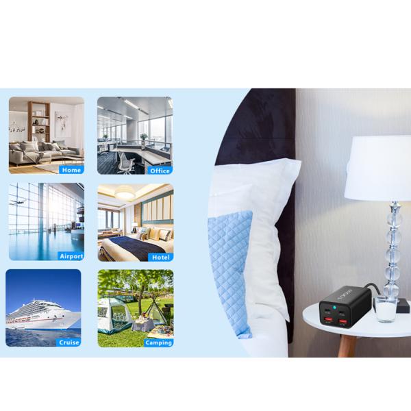 100W GaN Adapter Multifunction Tablet Desktop Charger Station 40W PD 18W QC3.0 4 Ports Fast Charger