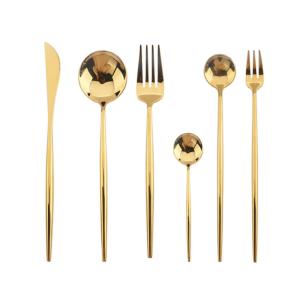Buy cheap 304 High Quality Mirror Gold Stainless Steel Cutlery NC099 Flatware Set Tableware Kitchen Items from wholesalers