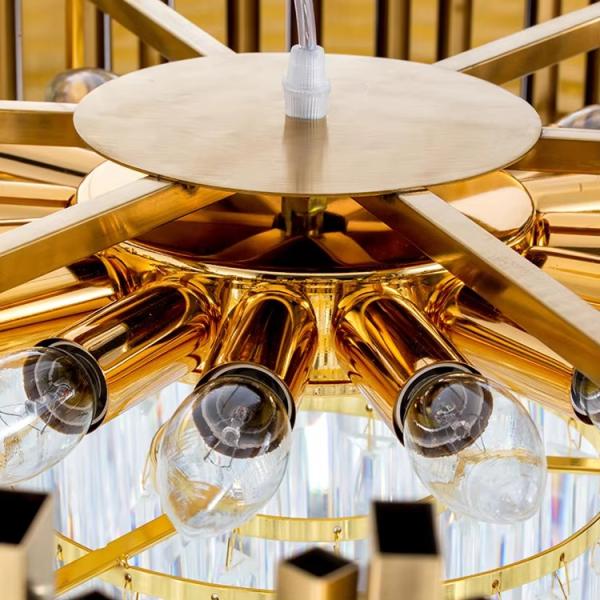 Gold Copper Brass Customizable Large Foyer Chandeliers For Any Space Style