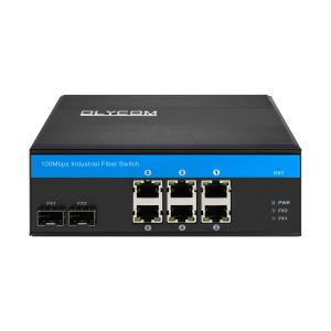 Buy cheap 8 Port Fast Ethernet Industrial Network Switch Unmanaged SFP Fiber Din Rail Mounted CE from wholesalers