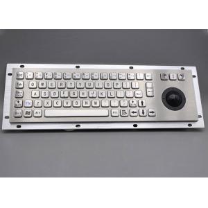 40counts/Mm IP65 SS304 Industrial Metal Keyboard With Trackball