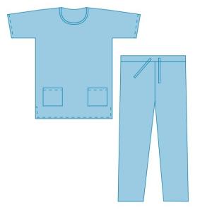 Buy cheap 50GSM Disposable Patient Scrub Suits With Short Sleeves from wholesalers