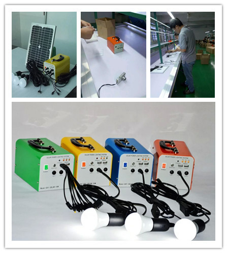 Hot design 2015~ Mini solar power system 10W for DC and USB output with LED