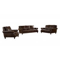 Buy cheap Retro Vintage Dark Brown Leather Sofa Set ,Top Full Grain Leather Sofa For Home product