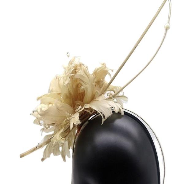 Buy cheap Easter Occasion 15x30cm Feather Fascinator , Curly Goose Flower Feather Headpiece from wholesalers