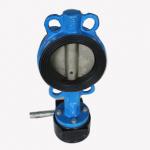 Industrial butterfly wafer valve With Gearbox , PN 10 Bar Hand / Manually