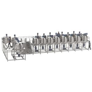 Mirror Polished Liquid Tank Mixer Machine With Programmable Weighting System
