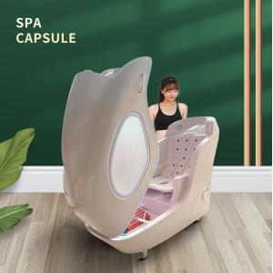 Buy cheap Creamy White 2 Pieces Red Lights Infrared Spa Capsule with PEMF Function for product