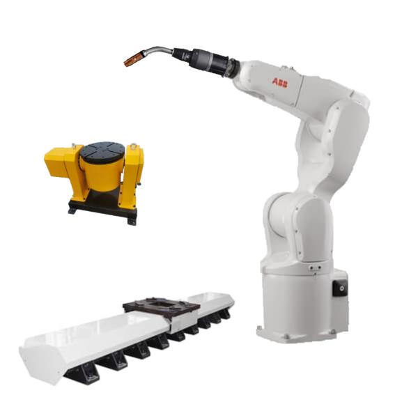 Flexible ABB Industrial Robot With Torch And Robot Positioner And Liner Track