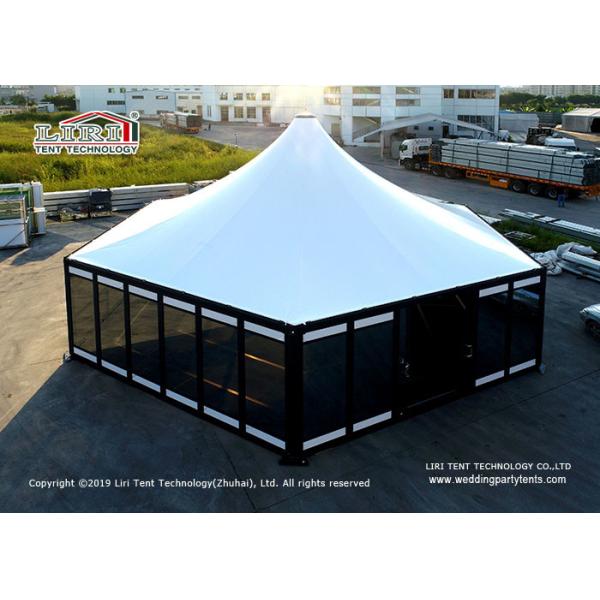Quality Luxury Glamping 12M Hexagonal Modular Tent With Glass Wall for sale