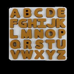 Buy cheap Food Grade Kids Silicone Puzzle With Letters Alphabet Shape from wholesalers