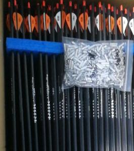 China 2/3/4/5 Parabolic And Shield shapeTurkey Feathers Fletched Id .245(6.2mm) Spine 300/400/500/600/700 Carbon Arrows on sale