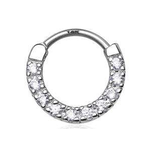 Buy cheap Seamless Hinged Cartilage Clicker Ring , 14k White Gold Nose Ring from wholesalers