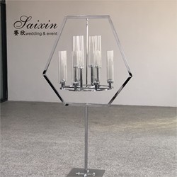 Buy cheap New black rectangle frame with hanging chandelier candle holder from wholesalers