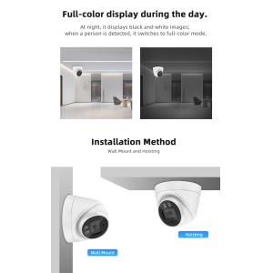 Camera De IR Full Color CCTV Dome IP POE Network Camera Cctv 2.8mm Night Vision