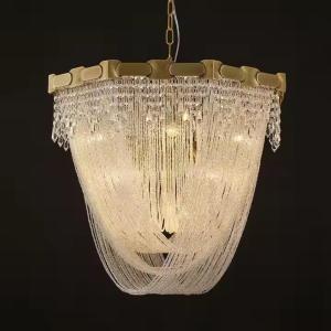 Buy cheap Modern Project Hotel Metal Tassels Chandelier Stair Ceiling Lights Decoration Home Staircase Chandeliers Pendant Lights from wholesalers