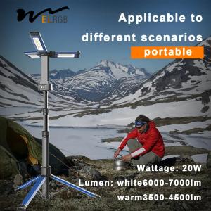 3 Heads Led Corded Light Tripod 2000mAh Rechargeable Work Light With Stand