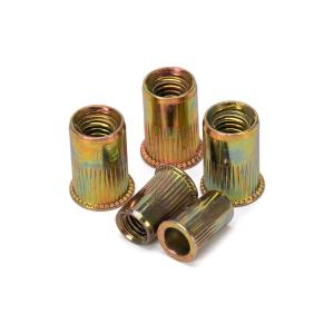 Buy cheap High Strength Flat Head Rivet Nut Manufacture Customized Pulling Nut Rivet 304 Stainless Steel Yellow Zinc Plated for Marine from wholesalers