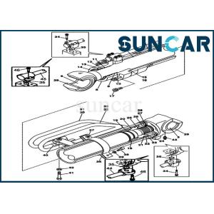 China CX290 CASE LZ00499 Boom Cylinder Replacement Kit Excavator OEM Seal Kit on sale