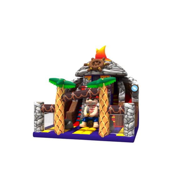 Quality Pirate Themed 6x7.5x6m Commercial Inflatable Water Slides for sale