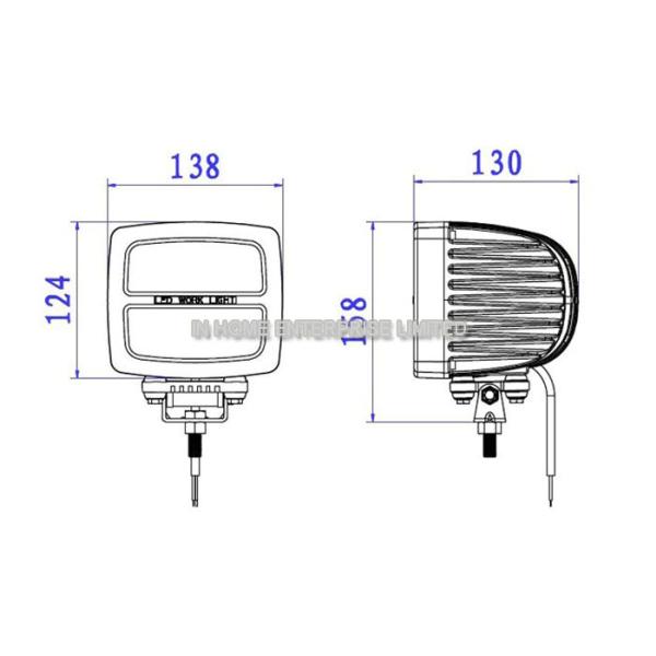 60W Spot Flood Aluminum IP67 LED Work Lamps 10-30V Portable Camping Lamp
