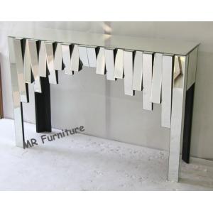 Buy cheap Beveled Edge Antique Silver Console Table 15mm Thickness MDF Frame from wholesalers