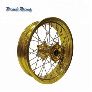 Buy cheap Supermoto 17 inch Aluminium Alloy Motorcycle Spoke Wheels Sets with Aluminum 6061 T6 product