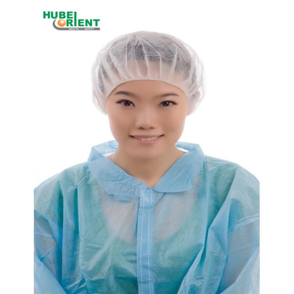 Quality Protective PP Nonwoven Disposable Bouffant Caps For Doctor for sale