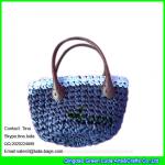 Buy cheap LUDA navy blue bags lady's small straw bag paper string crochet bag from wholesalers