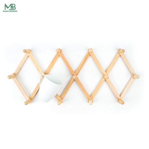 Buy cheap Expandable Accordion Style Bamboo Wall Hanger from wholesalers
