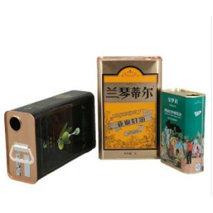 Buy cheap Custom Branded Cooking Oil Tin Rectangle 1 Liter 2l 3l Olive Oil Tin Cans Print 100ml 250ml 500ml Empty Olive Oil Tin Containers from wholesalers