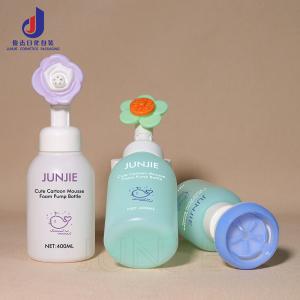 Buy cheap High Quality 400ml PE Plastic Hand Wash Bottles Cute Flower Shape Liquid Soap Dispenser Face Clean Foam Bottle from wholesalers